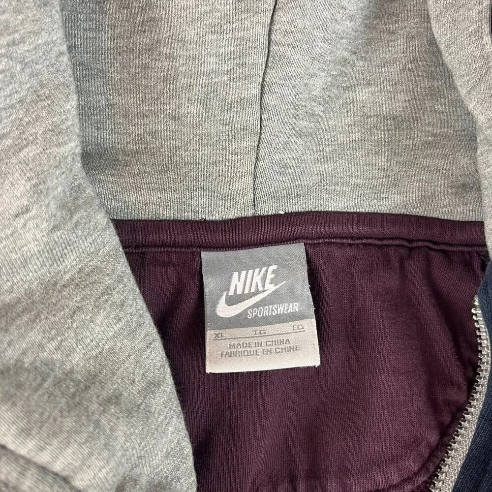 Nike AW77 Stadium Hoodie Full Zip Jacket Colorblock Men's XL Swoosh